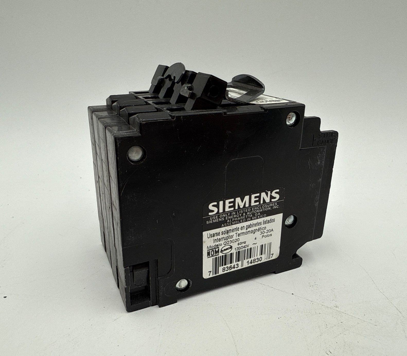Siemens Q23020 Circuit Breaker 20 Amp 30 Amp 120/240V QT Plug-On Quad Two 2 Pole New