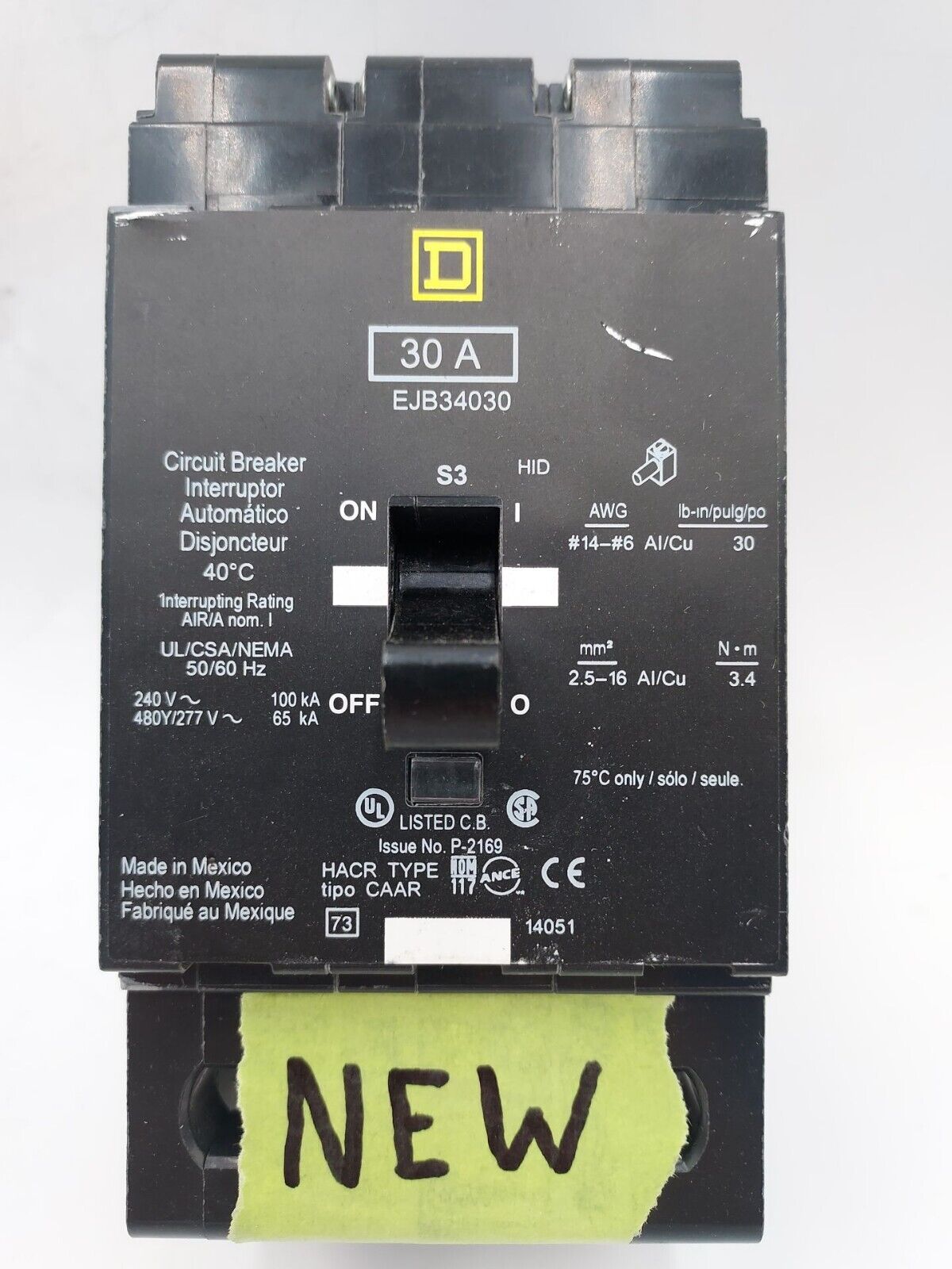 Square D EJB34030 New