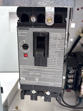 Siemens Model 95+ 12" 10A Combo MCC Bucket Size 1 14DS+32A Starter ED63A010 Used