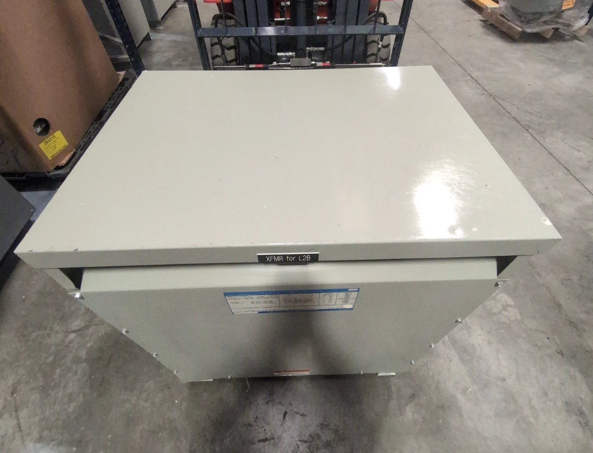 75KVA GE 9T23B3874 Transformer 3PH Pri 480V Sec 208/120V Type QL Indoor Encl Used