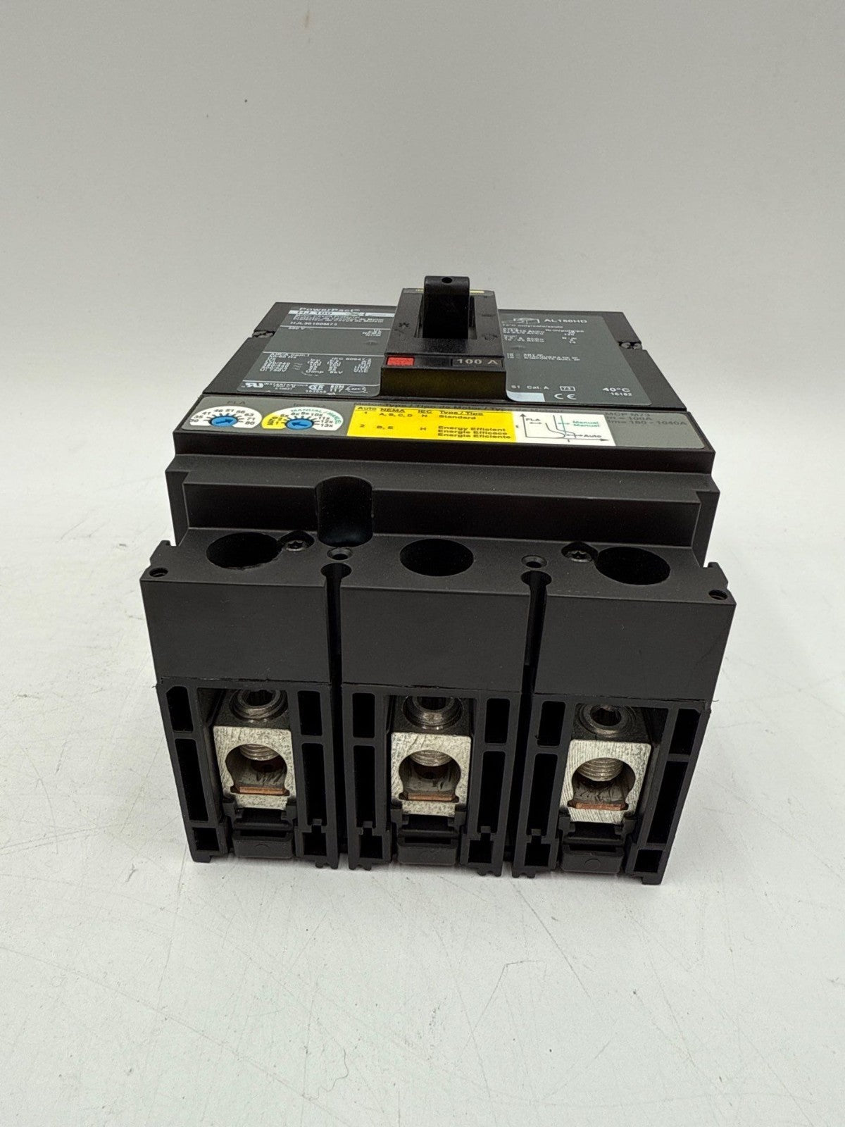 Square D HJL36100M73 Circuit Breaker 100A 3P 600V 3PH HJL 100 Amp 3 Pole Used