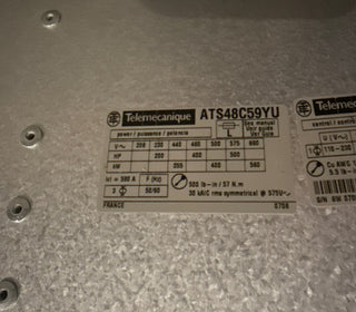 SCHNEIDER ELECTRIC ATS48C59YU UNTESTED FOR PARTS OR REPAIRS Used