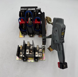 Square D 9422TEF10 Fusible Disconnect Switch 600VAC 100A With Handle Used