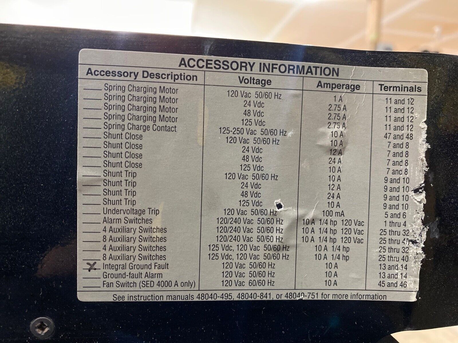 Square D SED364000LIG Used