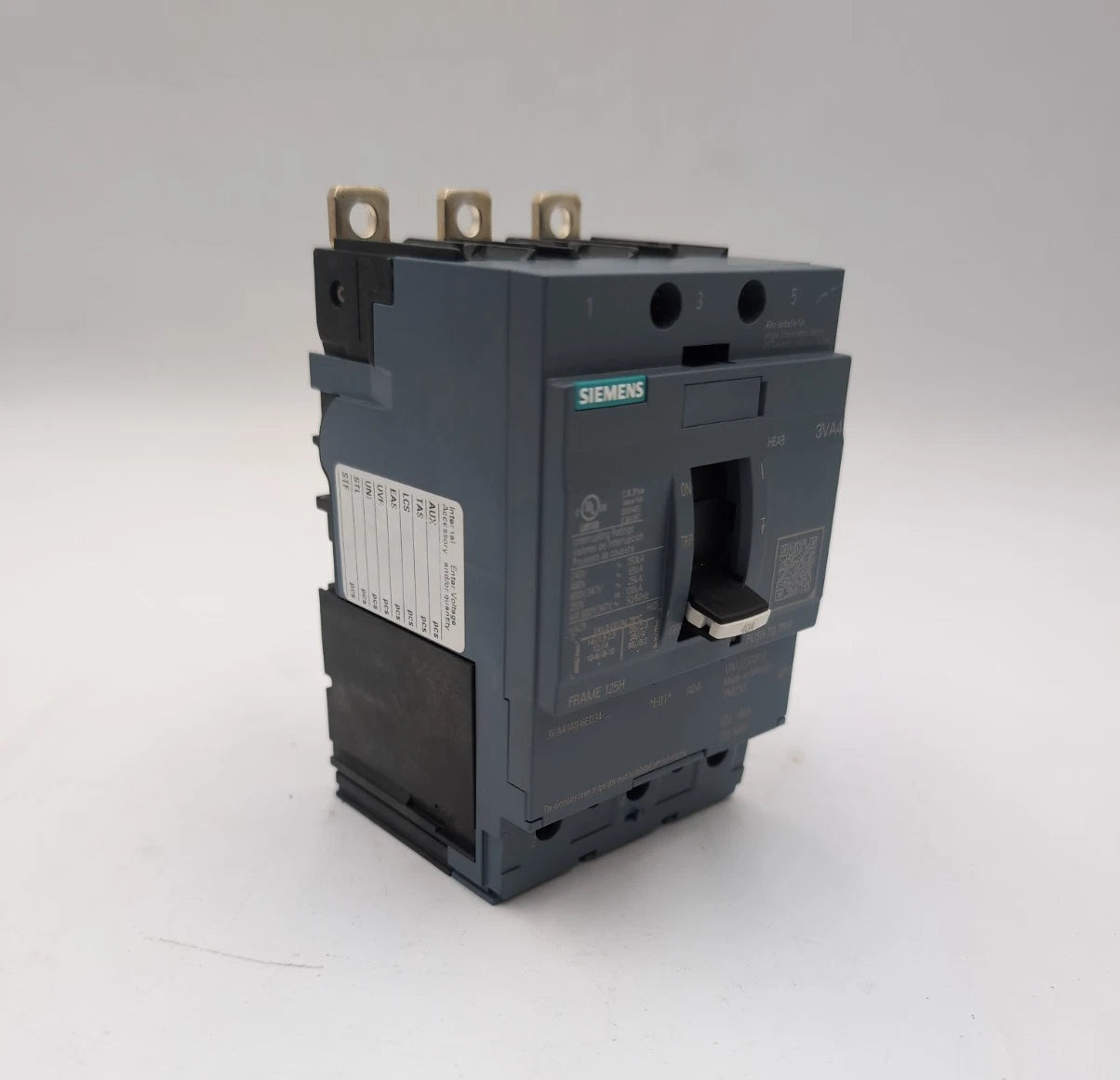 Siemens 3VA4140-6ED34-0AA0 Bolt On Circuit Breaker 40A 3P 480V 600Y/347Y 40 Amp New