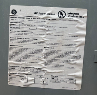GE THN3362R Used