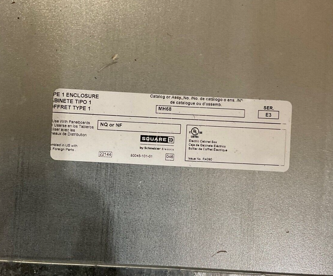 Square D NF Panelboard 400A 480/277V 3PH 4W 42Cir LAP36400MB MCB Indoor Encl P677 New