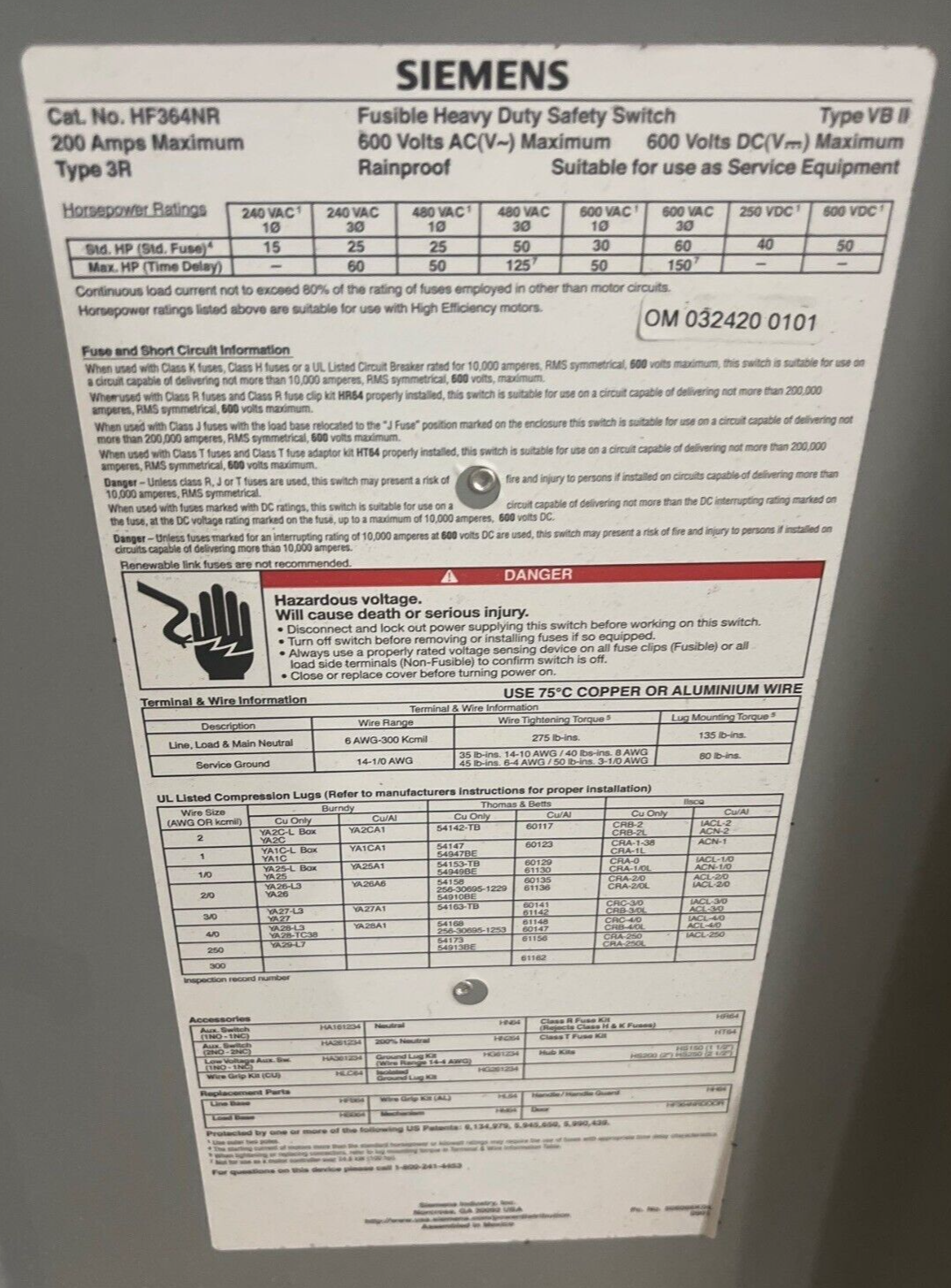 Siemens HF364NR Used