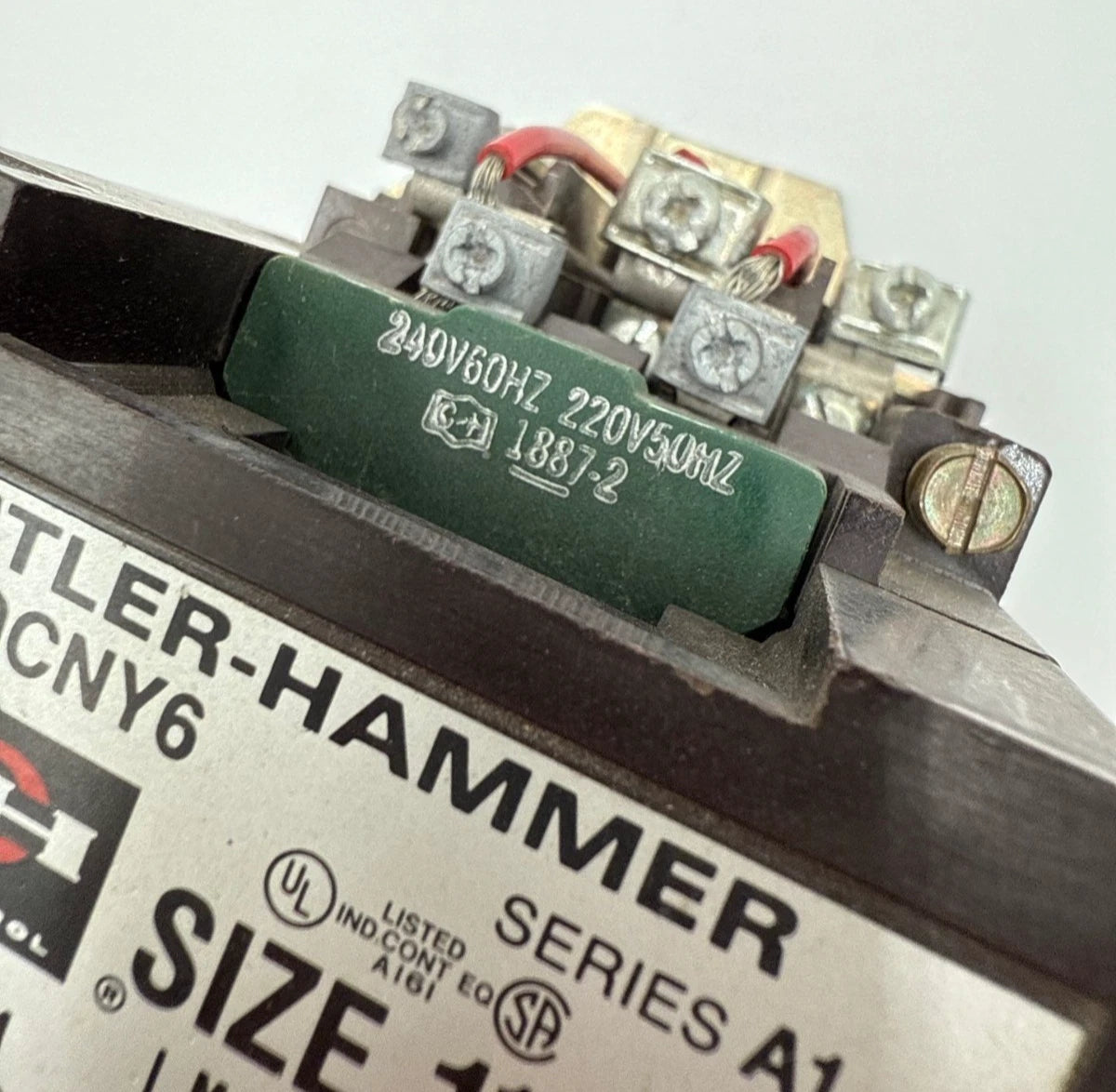 Cutler Hammer A10CNY6 Starter NEMA Size 1.5 1-1/2 10HP 3P 600V Coil 220/240V Used