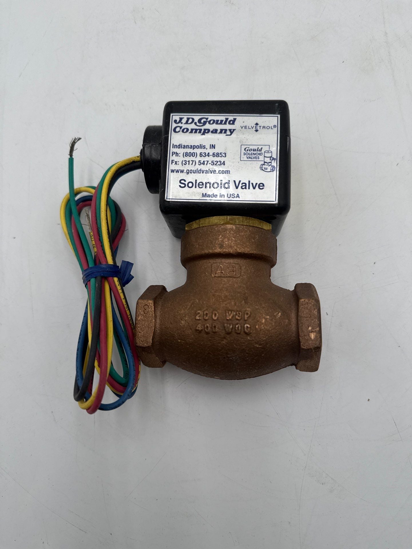 JD Gould M-1-3T Solenoid Valve 3/4" 5-125PSI 120/240V Steam 26W 60Hz New