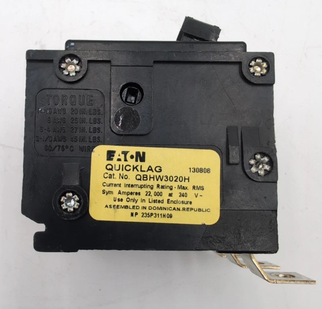 Eaton QBHW3020H Circuit Breaker 20A 3P 240V 3PH 20 Amp 240 Volt Bolt On USED Used