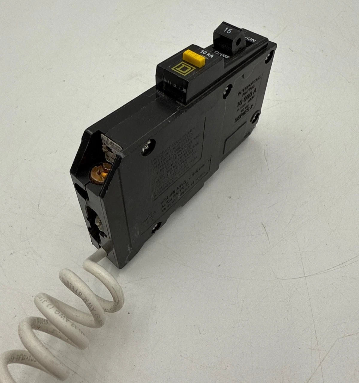 Square D QOB115GFI Circuit Breaker 15A 1P 120V QOB 15 Amp 10kA Ground Fault Used