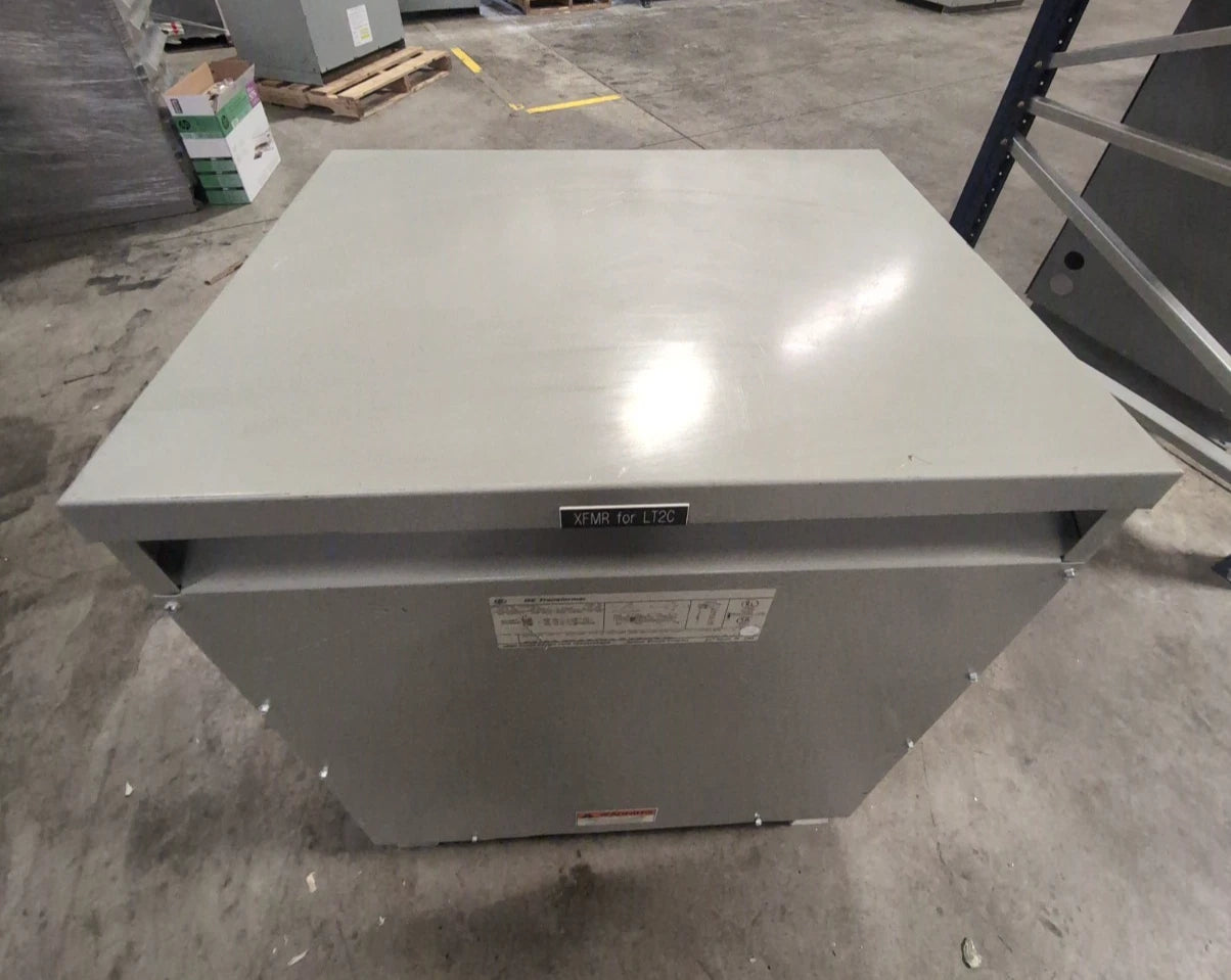 112.5KVA GE 9T23B3875 Transformer Pri 480V Sec 208/120V 3PH Indoor Encl Type QL Used