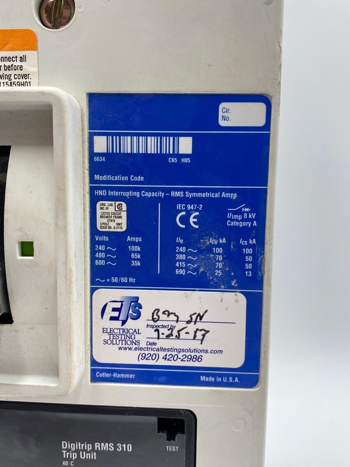 Eaton HND3800T33W Used