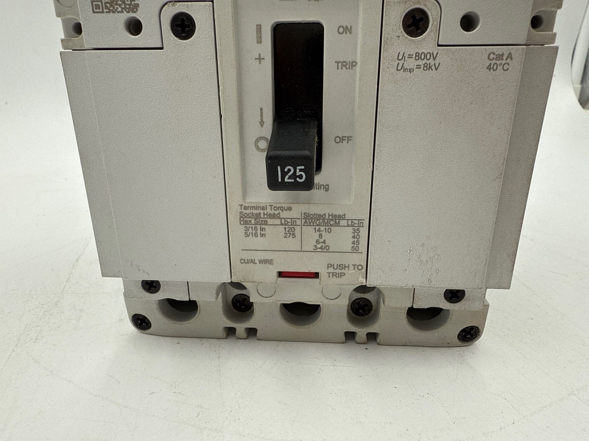 Eaton PDG23M0125TFFL Circuit Breaker 125A 3P 600V PDG2 125 Amp 3 Pole New