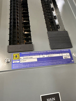 Square D NQ Panelboard 250A 208/120V 3PH 4W Main JDP36250 MCB Indoor Encl P668 New