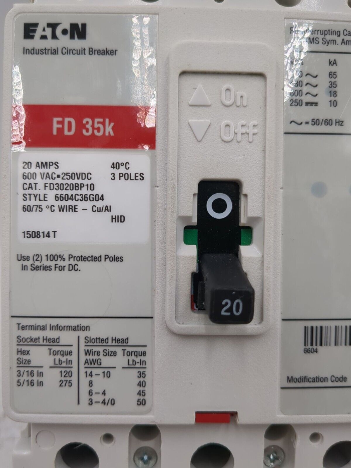 Cutler-Hammer FD3020 New