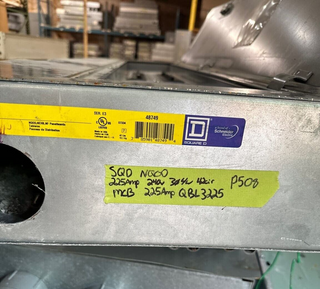 SQD NQOD442L225CU NQOD Panelboard 225A 240V 3PH 4W 42 CIR MCB QBL3225 225 AMP P508 Used