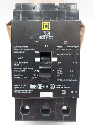 Square D EDB34070 New