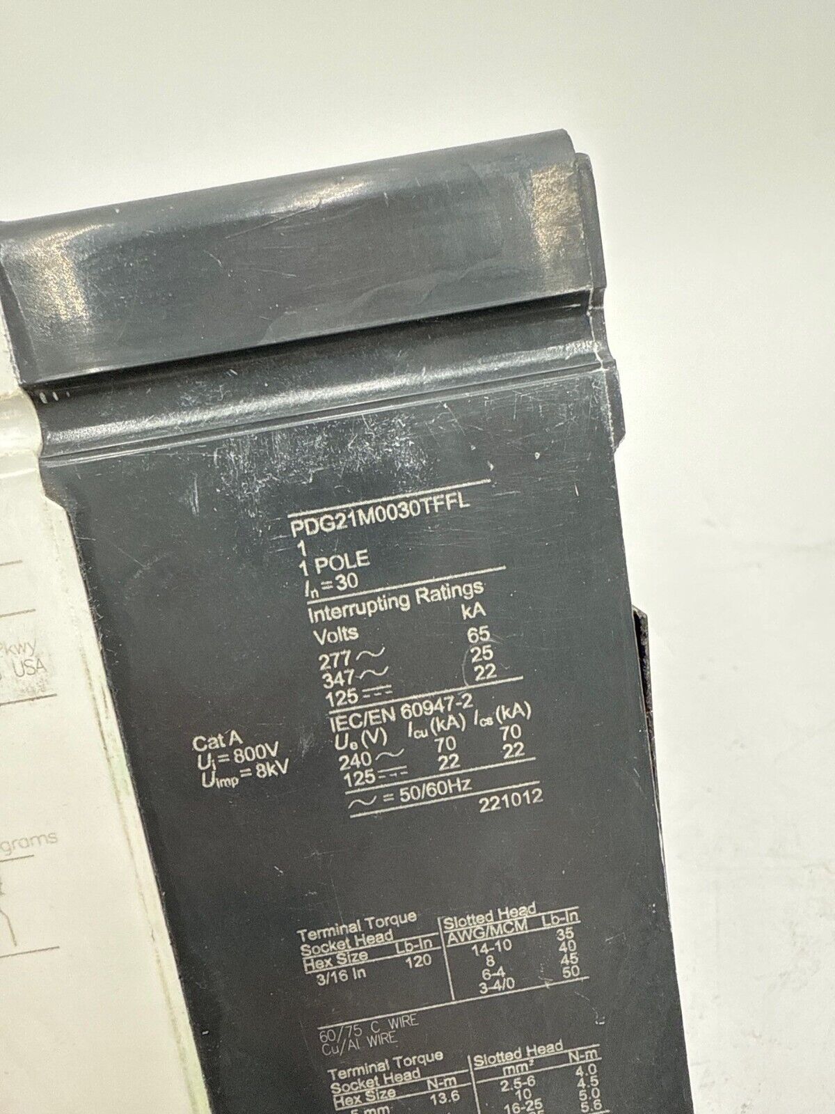 Eaton PDG21M0030TFFL Used