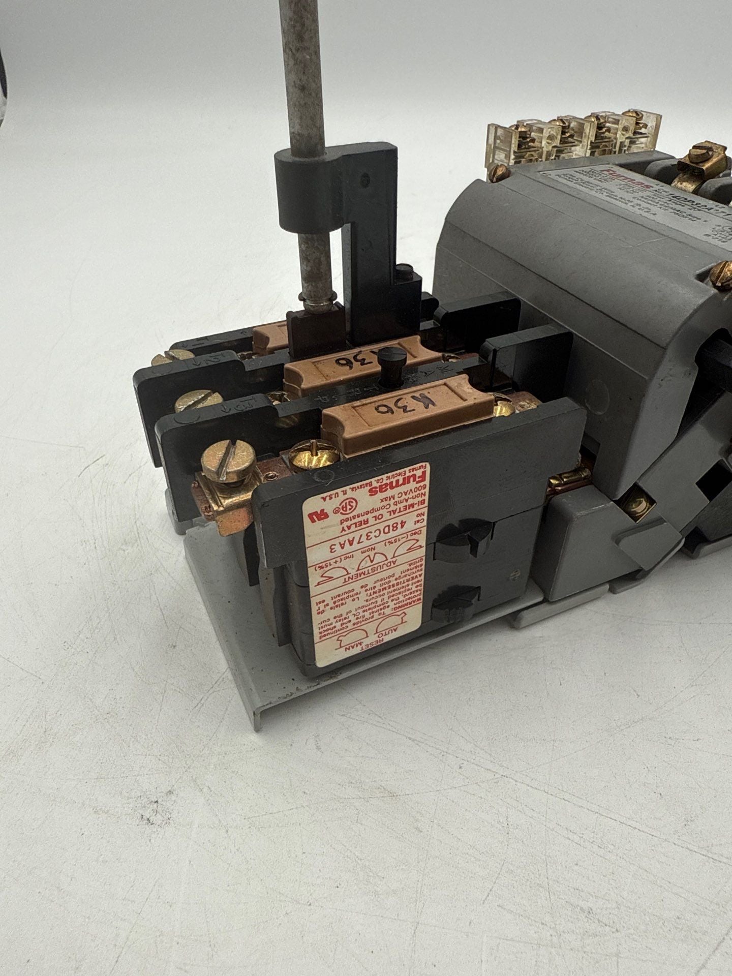 Furnas 14DP32AF71 Magnetic Starter 27A 3P 600V Size 1 Coil 110-120V Heater K36 Used