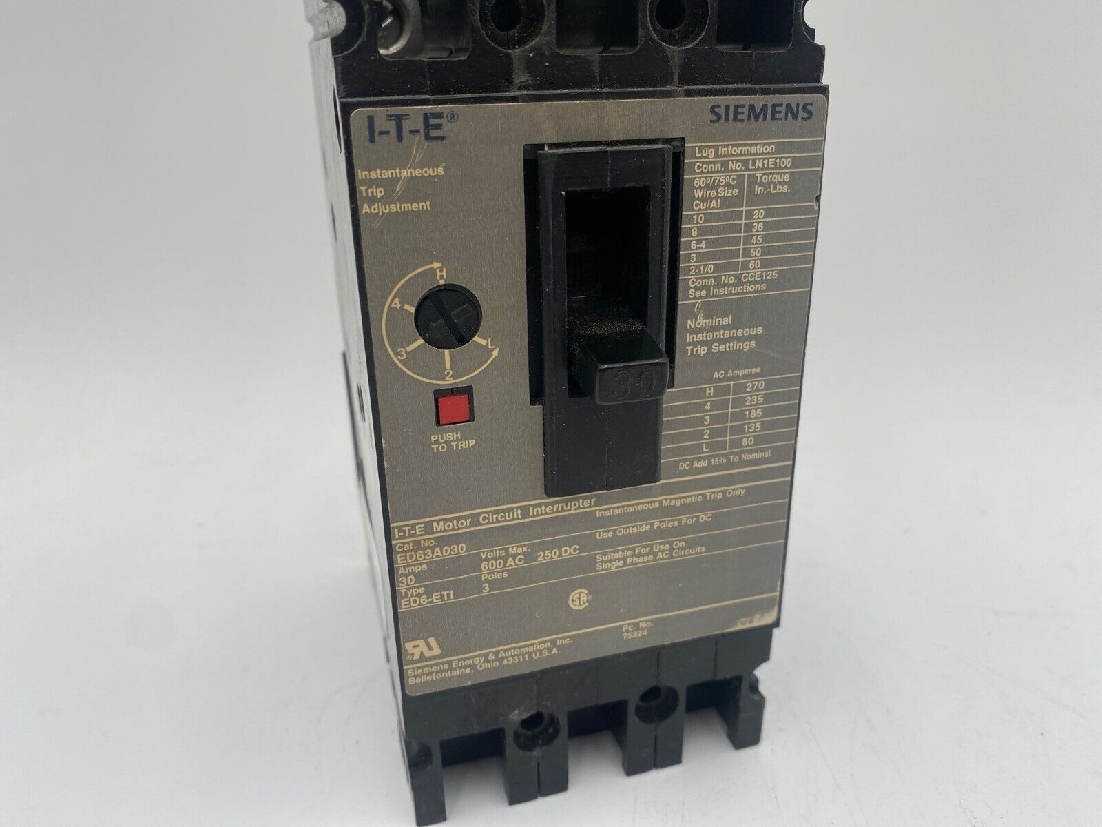 Siemens ED63A030 Used