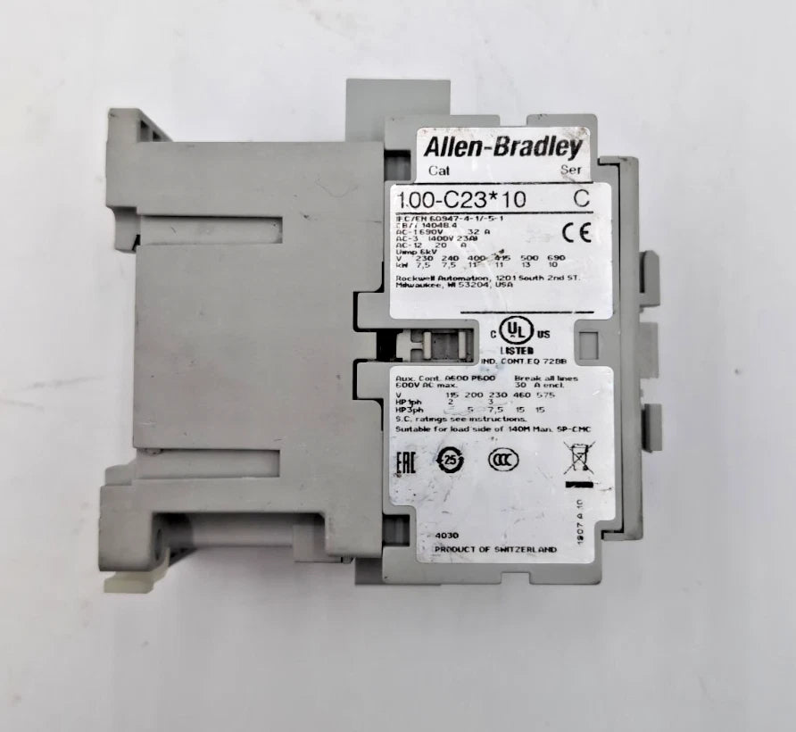 Allen-Bradley 100-C23KJ10 Bulletin 100-C Series IEC Contactor 24V 50/60Hz 23A Used