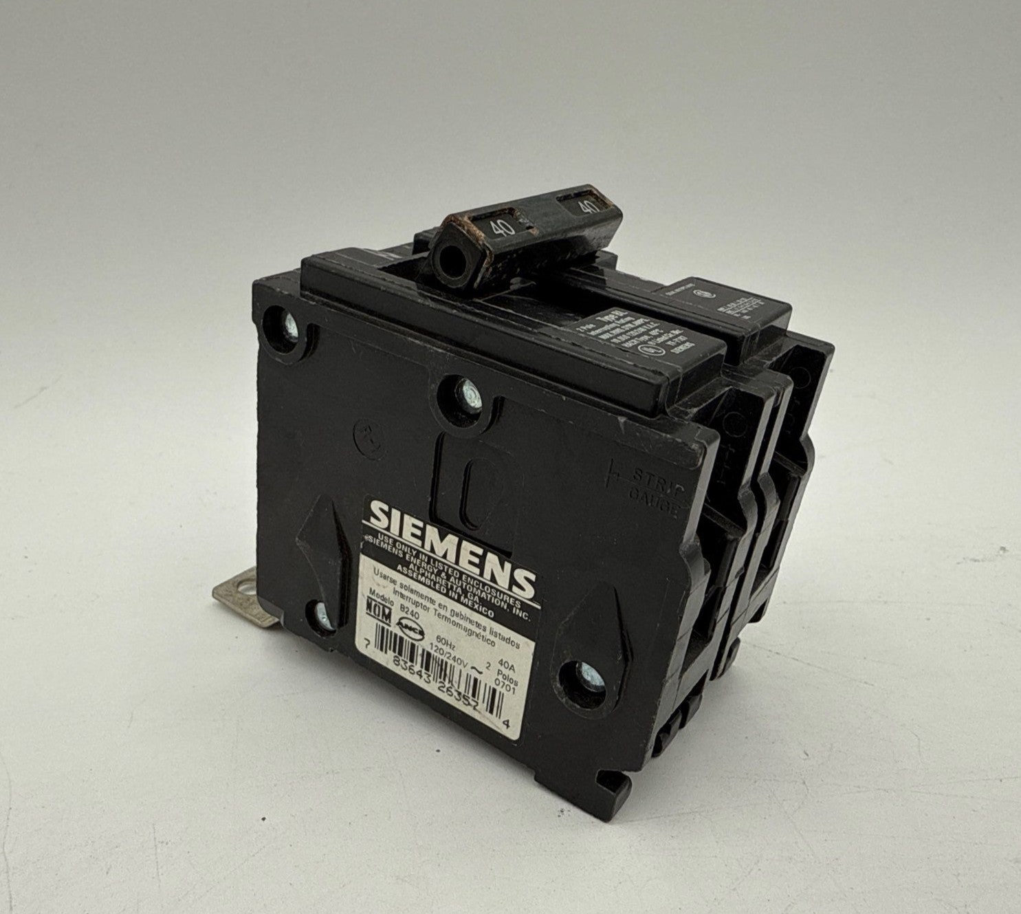 Siemens B240 Bolt On Circuit Breaker 40A 2P 120/240V 1PH BL 40 Amp 2 Pole B-240 Used