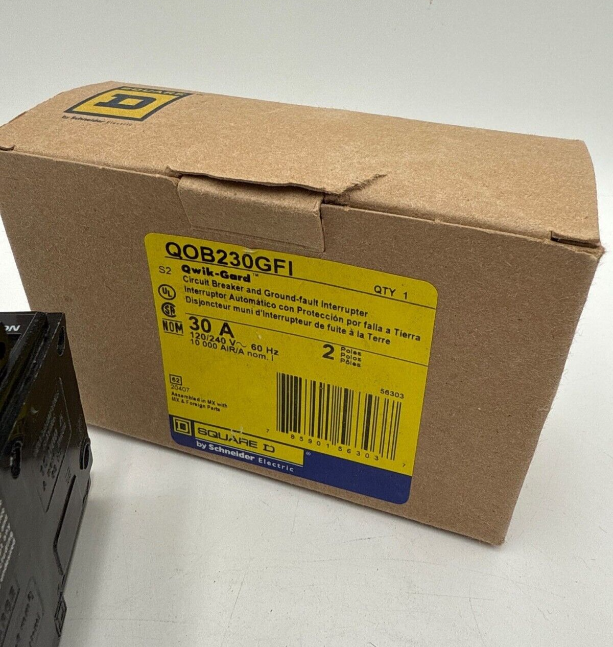 Square D QOB230GFI New