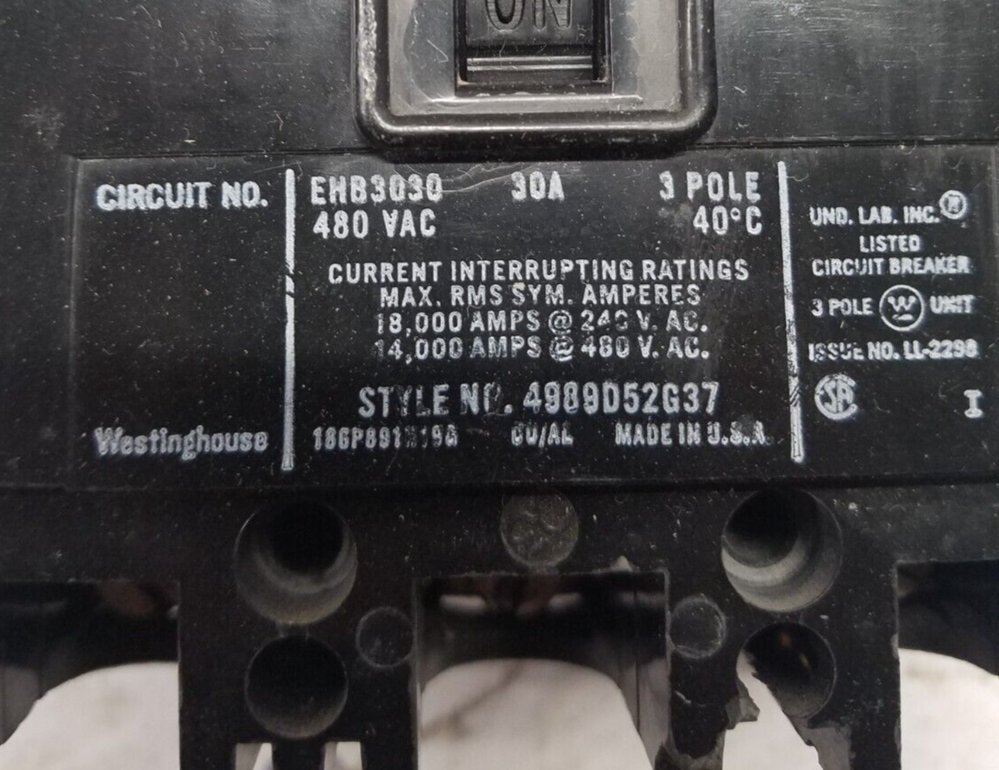 Westinghouse EHB3030 Used