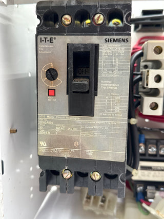 Siemens Model 95 50A 12" Combo MCC Bucket Size 2 3TF46 Starter ED63A050 Used