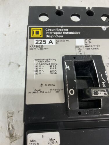 Square D KAP36225 Used