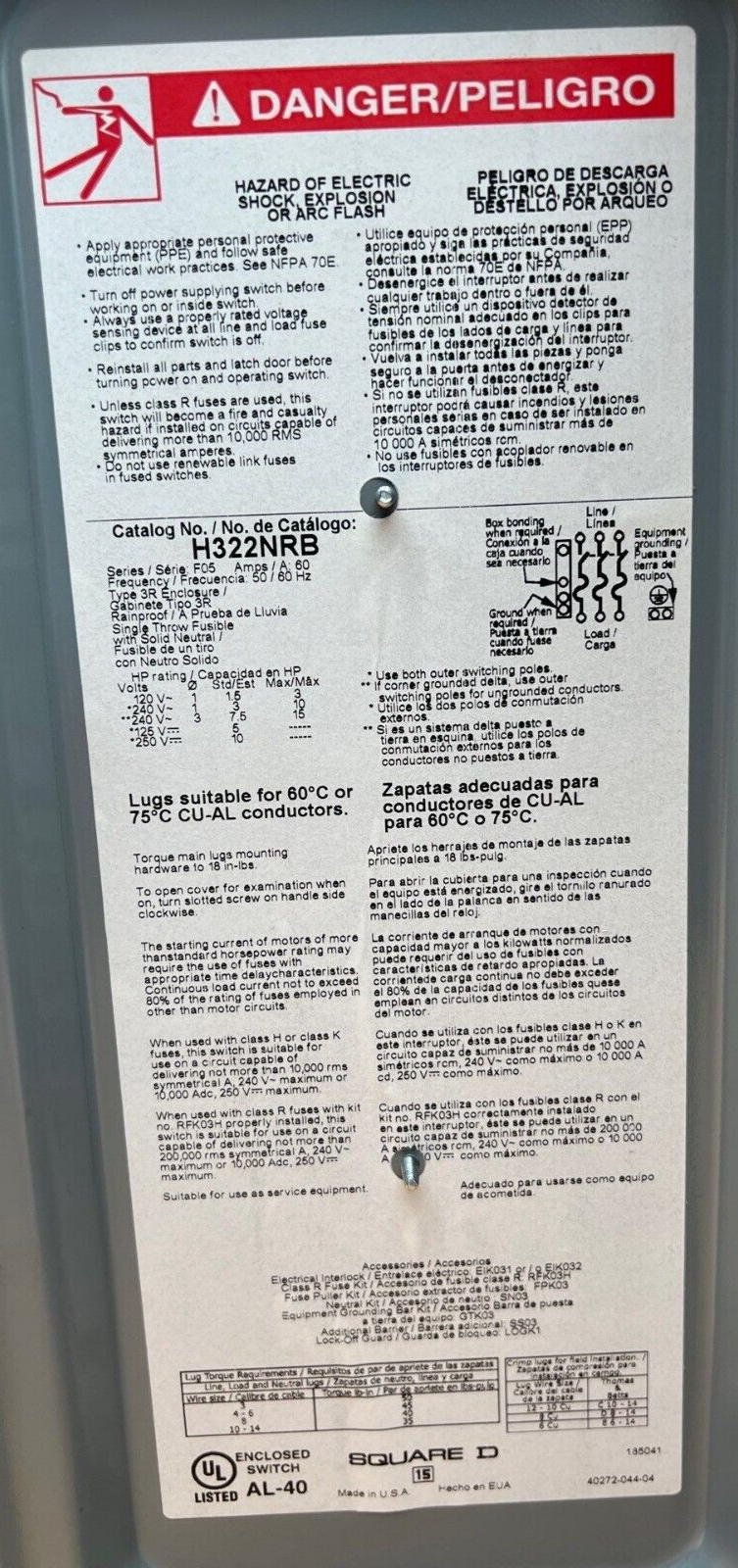 Square D H322NRB New