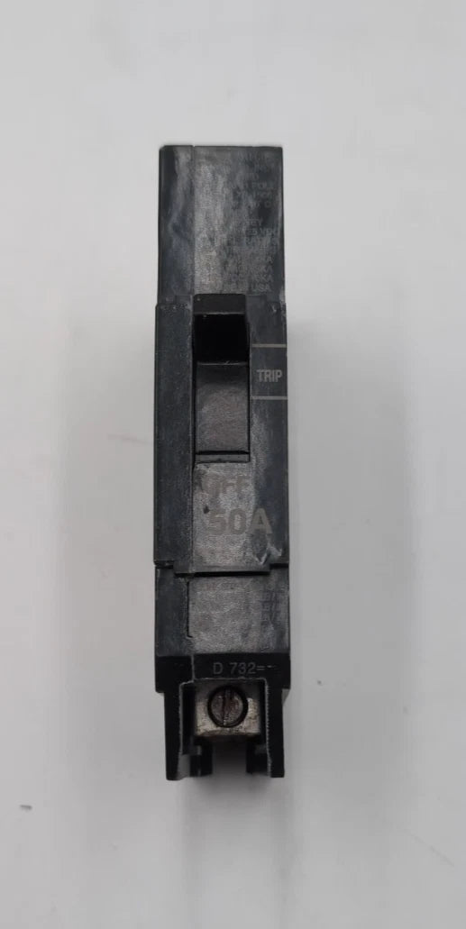 General Electric TEY150 Bolt On Circuit Breaker 50A 1P 277V TEY 50 Amp 1 Pole Used