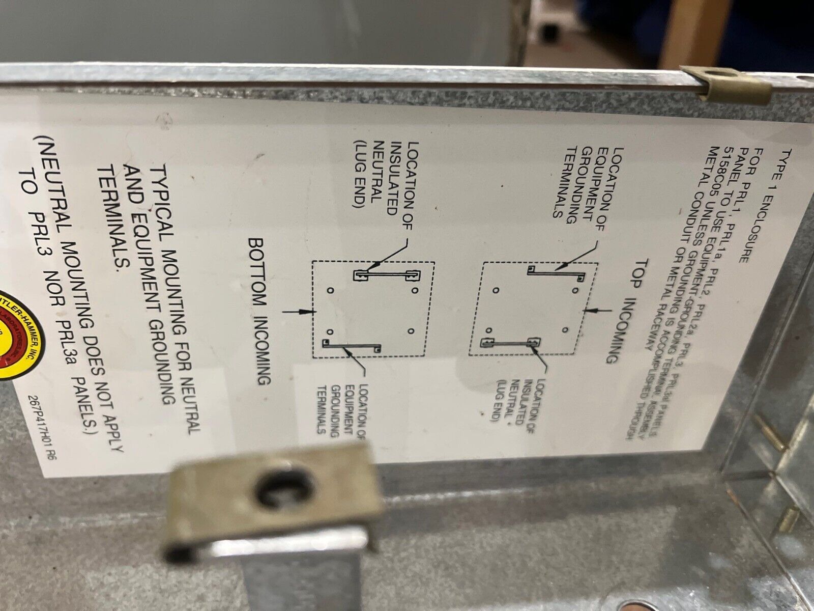 CH PRL3A Panelboard 100A 480/277V 3PH 4W 42 Cir MLO Main Lug Indoor 100 Amp P680 Used