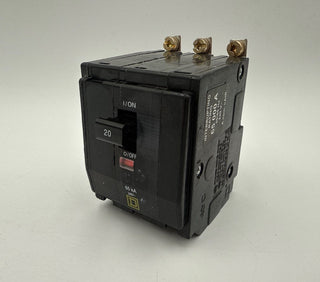 Square D QHB320 Circuit Breaker 20A 3P 120/240V 65kA Bolt On 20 Amp 3 Pole QOB New