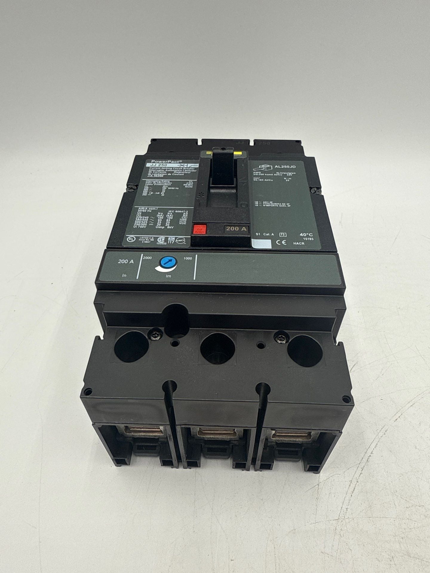 Square D JJL36200 Circuit Breaker 200A 3P 600V JJL 200 Amp 3 Pole New