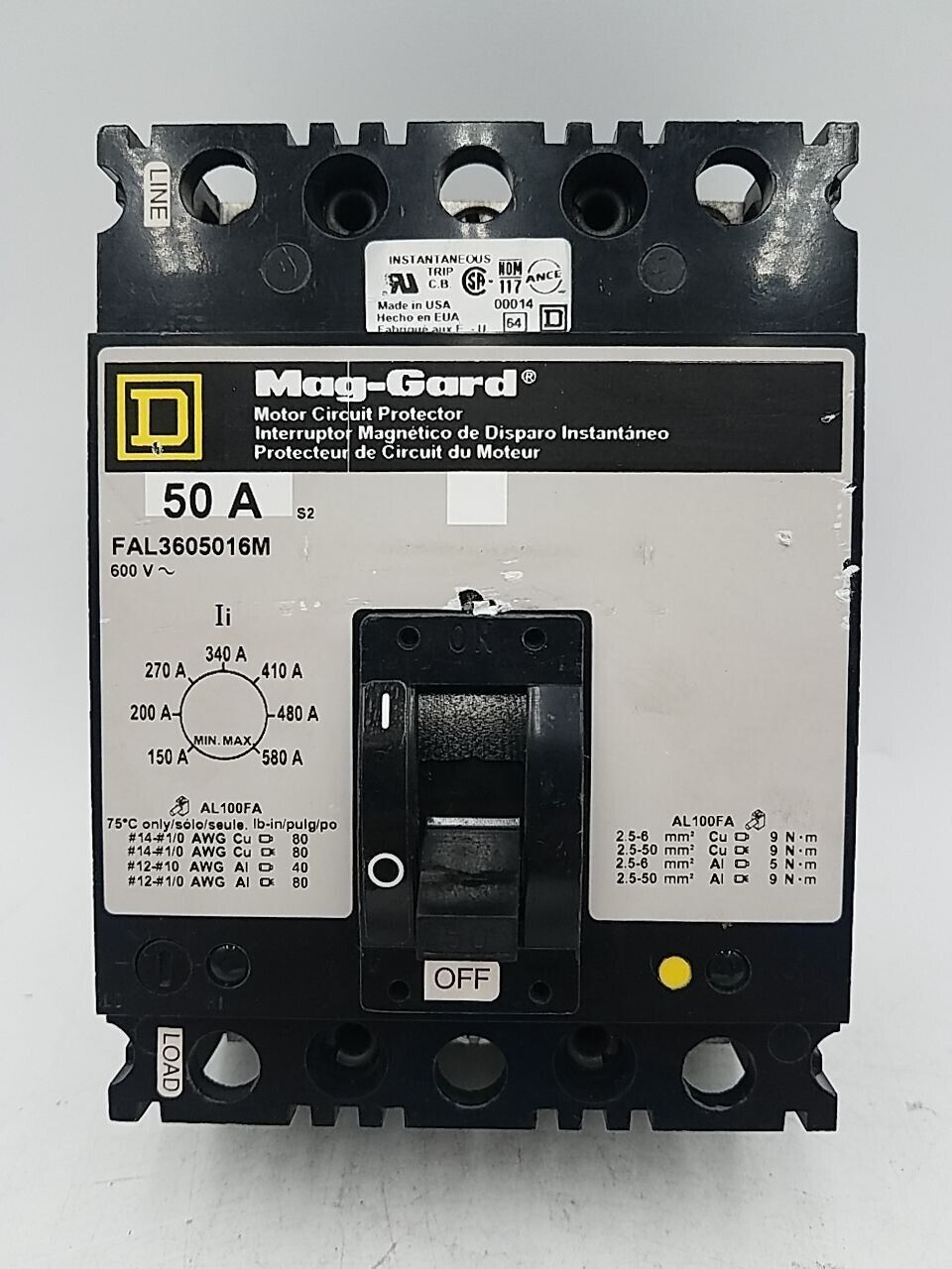Square D FAL3605016M Used