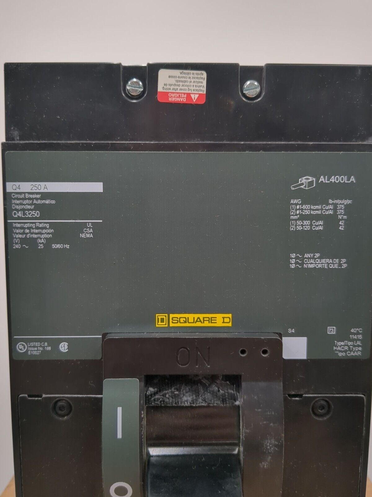 Square D Q4L3250 New