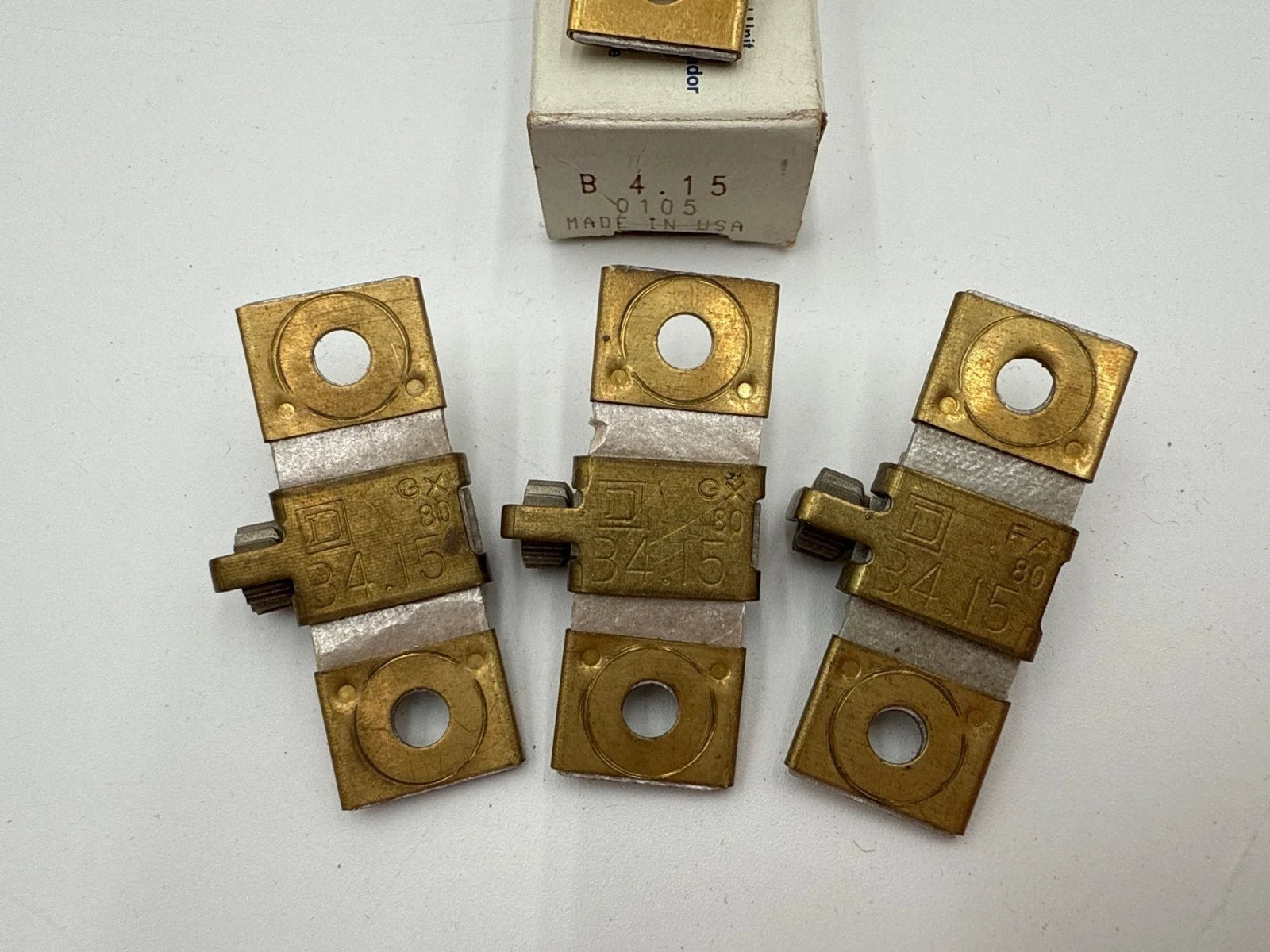 4PC Lot Square D B4.15 Thermal Overload Heater Element Unit B415 2.99-3.70 Amp Used