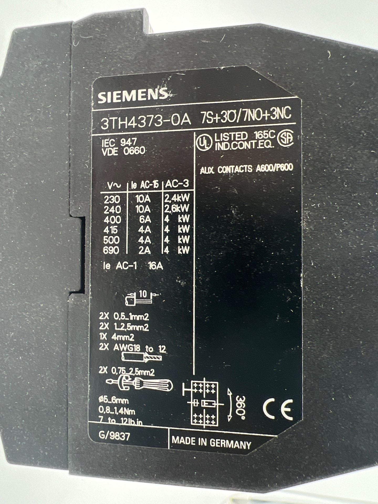 Siemens 3TH4373-0AK6 New