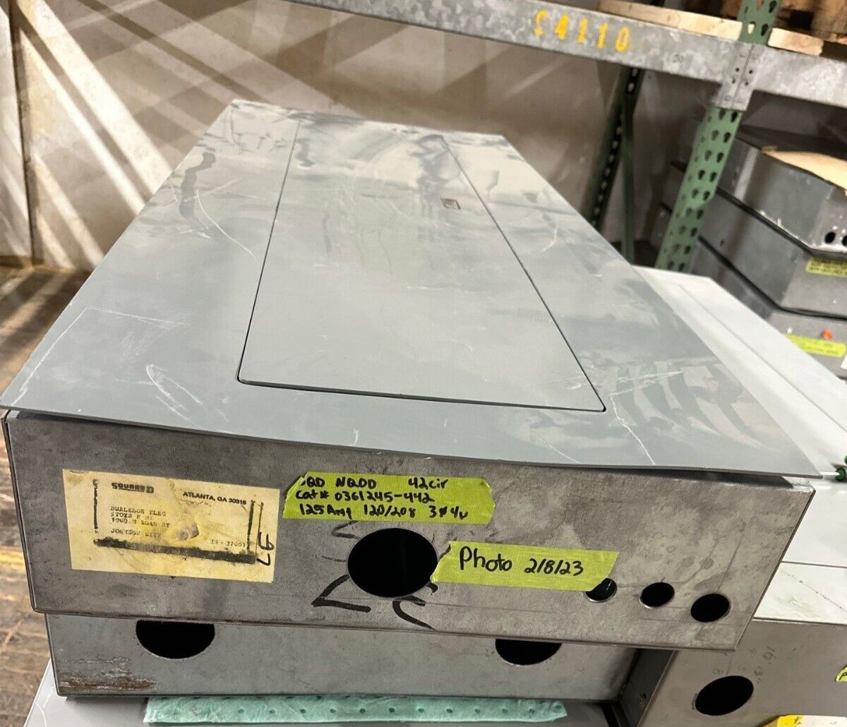 Square D NQOD Panelboard 125A 120/208V 1PH 3W 42 Cir Indoor Encl MCB Q2L32125 P466 Used