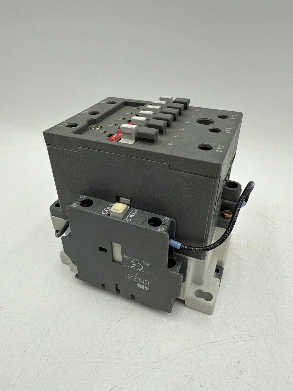 ABB AE63-30 Contactor 90A 3P 600V 3PH 60HP Coil 24VDC CDL5-01 Aux Contact Block Used