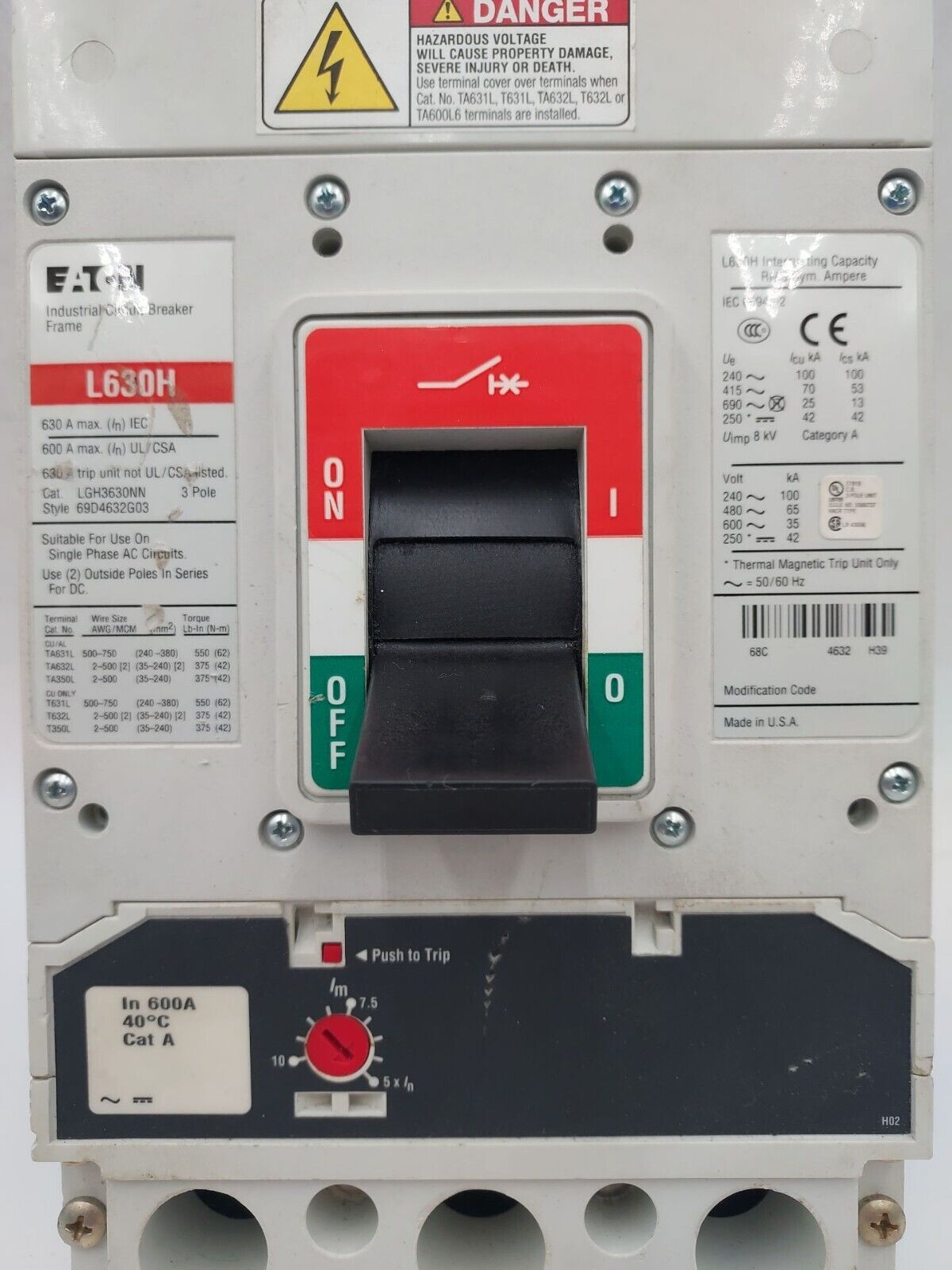 Eaton LGH3630ONN Used