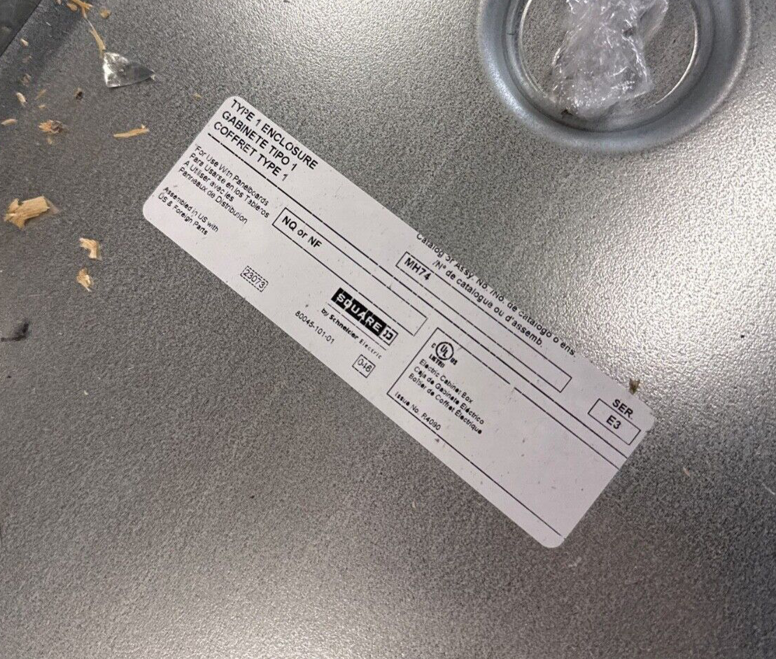 Square D NF Panelboard 400A 480Y/277V 3PH 4W 42 Cir Indoor Encl MLO HDL36150U33X P639 New