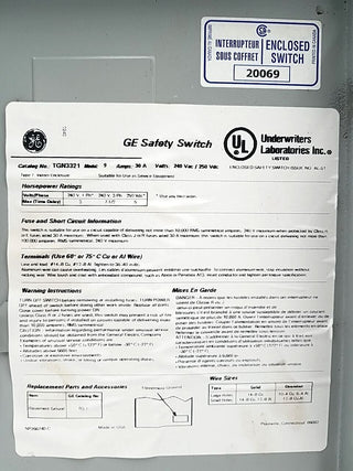 GE TNG3321 Used