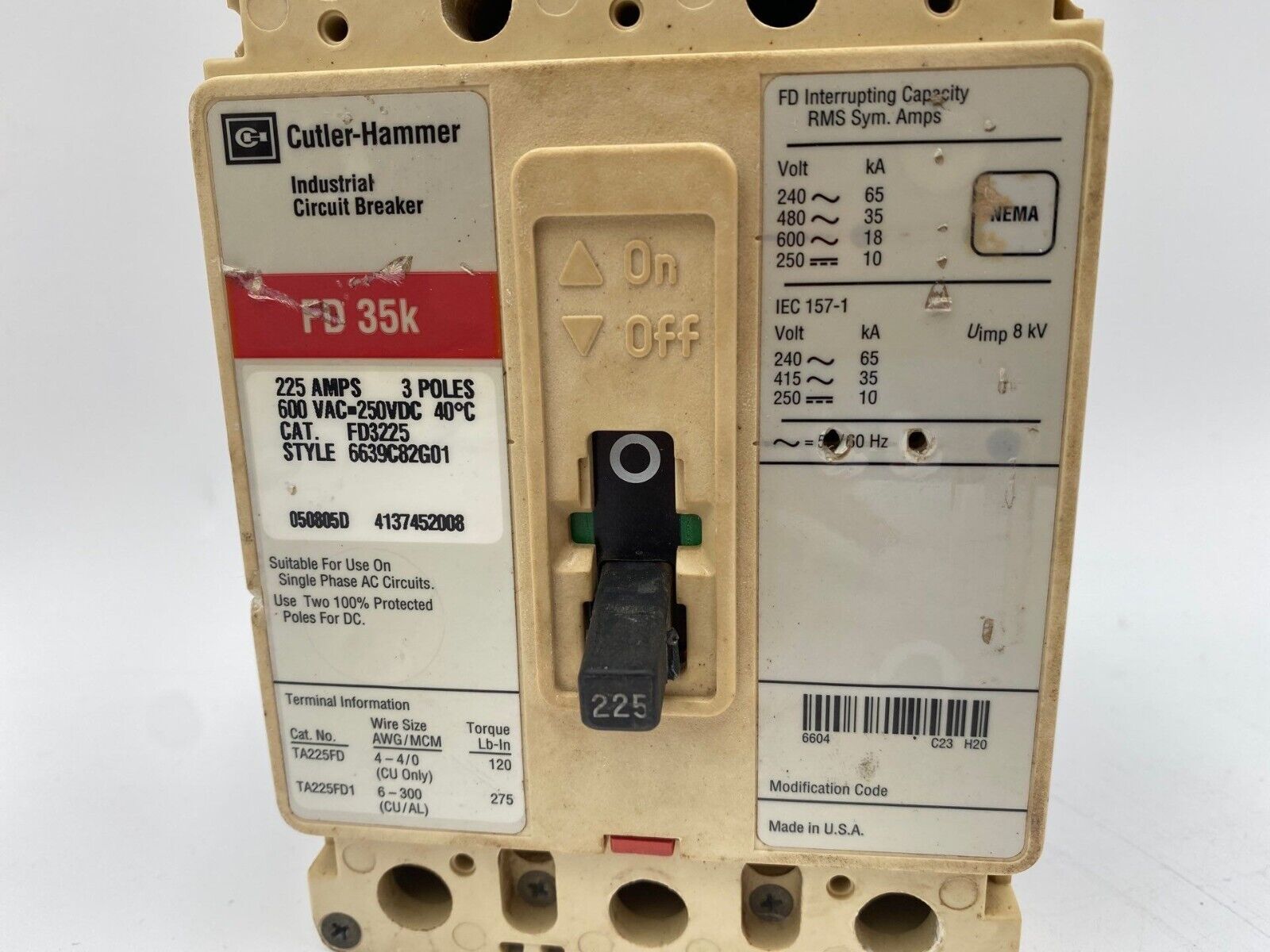 Cutler-Hammer FD3225 Used