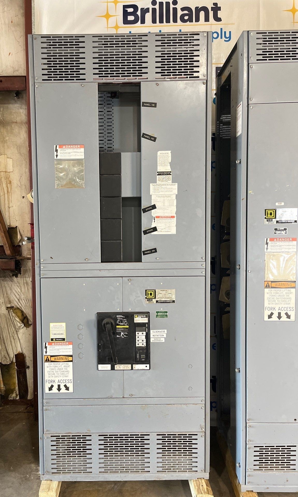Square D QED Switchboard 1600A 480/277V 3PH 4W MCB PXF361600G LSIG Ground Fault Used