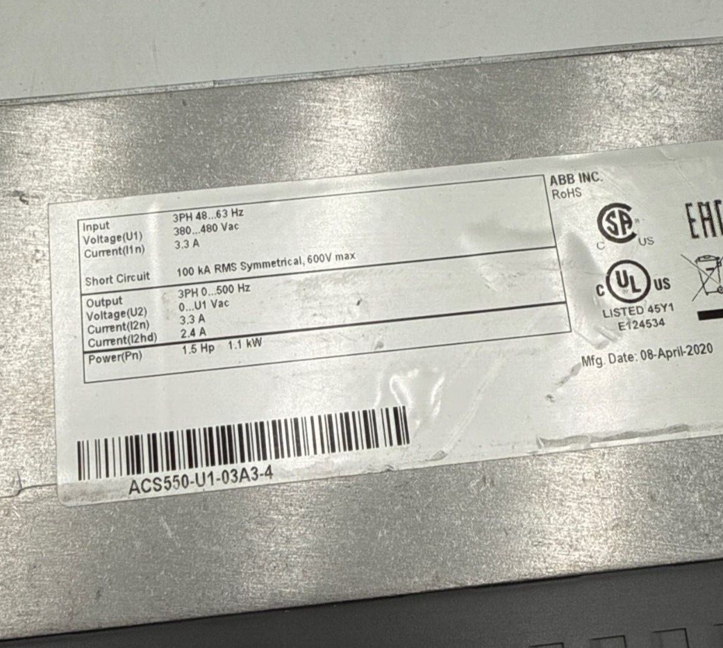 ABB ACS550-U1-03A3-4 New