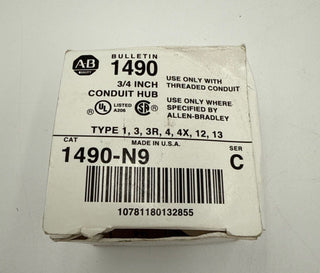 Allen Bradley 1490-N9 Conduit Hub 1490N9 3PC Lot New